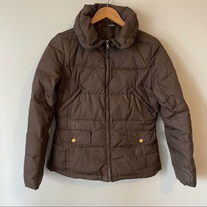 Jacob women’s brown down filled puffer coat parka size Medium